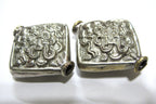 1 bead - Tibetan silver bead antiqued finish kite diamond shape filigree Nepal bead Tibetan bead endless knot bead - BD095