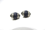 1 bead Tibetan Capped Lapis Lazuli Gemstone Bead Nepal bead Jewelry Supply - focal capped gemstone bead BD362