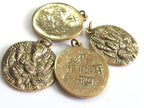 1 Pendant - Shree Ganesha brass pendant with reverse side inscribed prayer shree ganeshay namah - CP095 - Copyright Nepalbeadshop