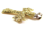 Tibetan cross pendant Reversible Tibetan lotus floral design cross pendant from Nepal - PM707