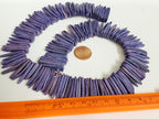25 coconut stick beads - Purple color coconut sticks nature beads - NB067K