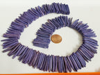 Purple color coconut sticks Full Strand 15 inches - 100 plus sticks - NB067K