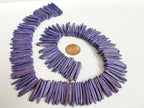 Purple color coconut sticks Full Strand 15 inches - 100 plus sticks - NB067K