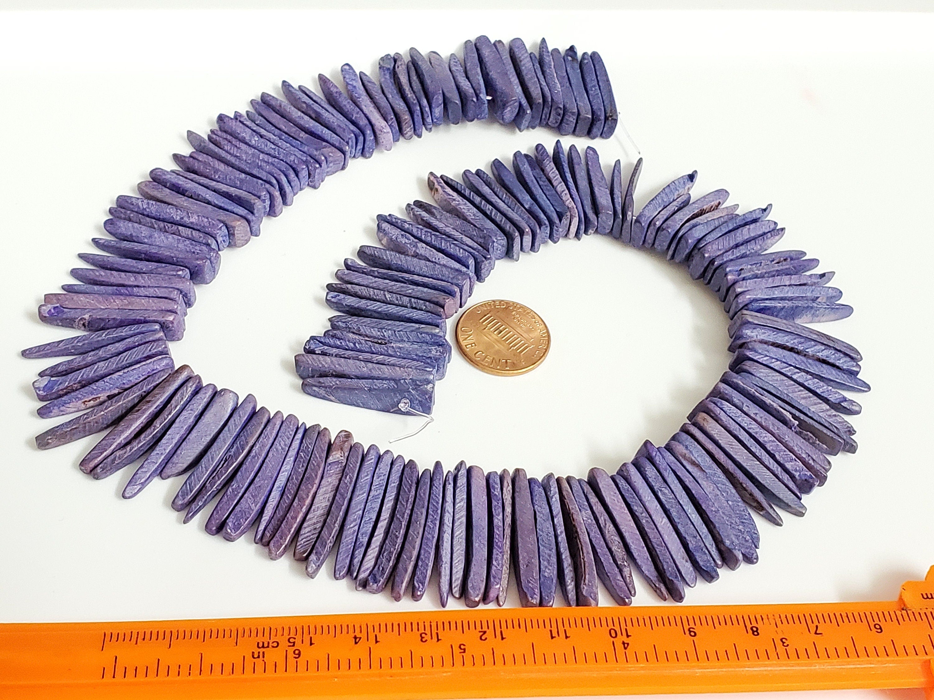 Purple color coconut sticks Full Strand 15 inches - 100 plus sticks - NB067K