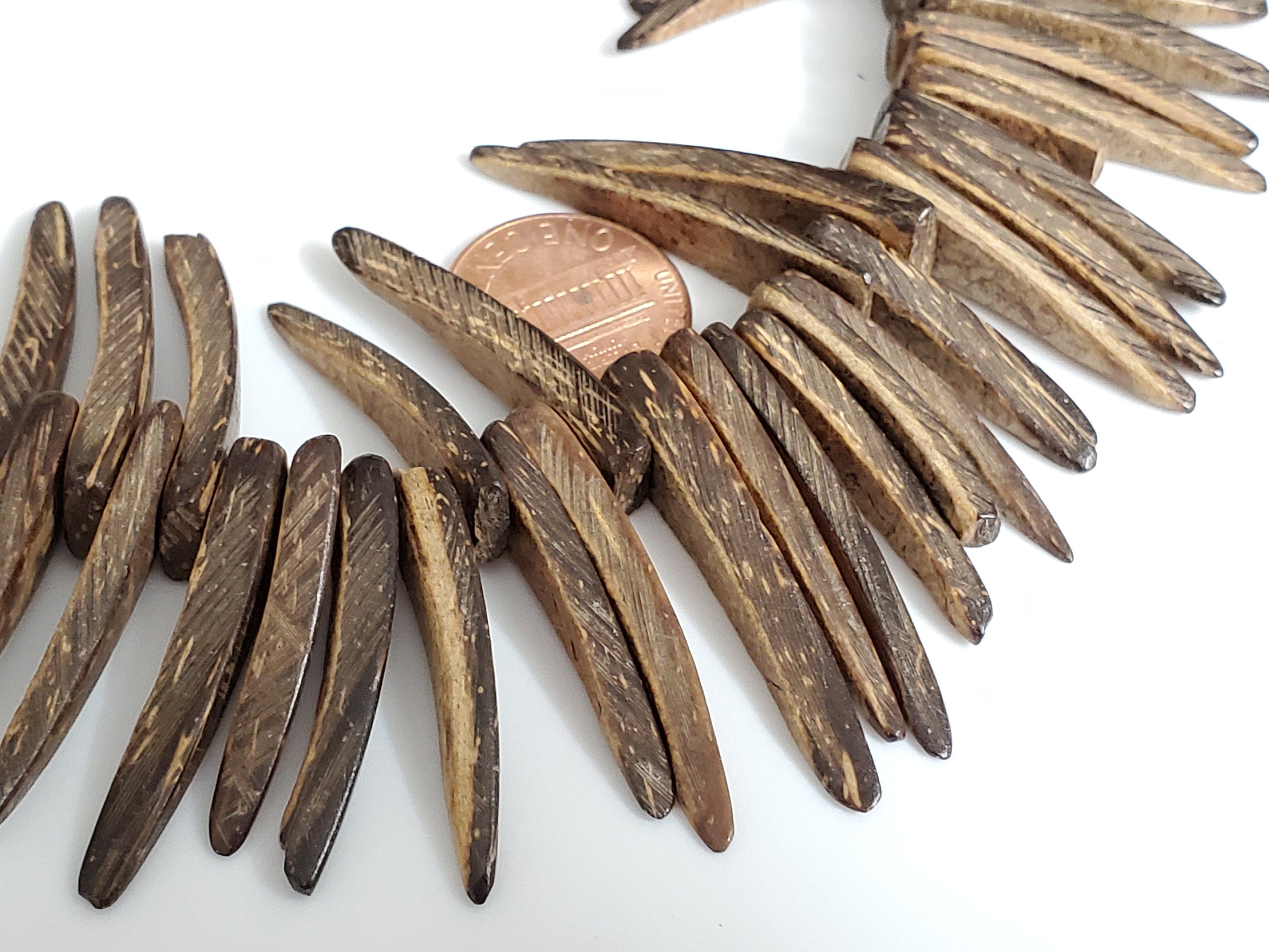 1 Full strand - Natural coconut sticks Full Strand 15 inches - NB127K