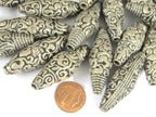 2 beads - Nepal filigree beads Tibetan silver antiqued finish bicone shape mix designs ethnic beads from Nepal - BD943K
