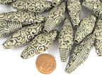 1 bead - Nepal filigree beads Tibetan silver antiqued finish bicone shape mix designs ethnic beads from Nepal - BD943K
