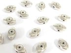 8 beads - Evil eye beads silver tone finish eye shape small size spacer beads 12 mm x 7 mm nepalbeadshop - BD690H