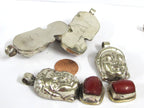 1 pendant - Special sale Beautiful Buddha head pendant with gemstone inlay Tibetan Nepal Buddha pendant jewelry making - PM532F