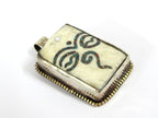 1 Tibetan Buddha eye pendant - Ethnic Tibetan cream color Buddha eye pendant with turquoise inlay Nepal bone pendant - PB016B