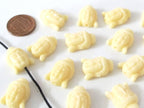4 BEADS - Cream resin Buddha beads buddah face beads mala making supplies 13 mm x 18 mm - BD599G