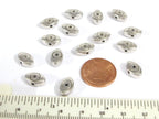 8 beads - Evil eye beads silver tone finish eye shape small size spacer beads 12 mm x 7 mm nepalbeadshop - BD690H