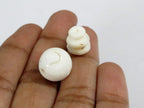 2 shell Guru Beads - 3 hole bead for mala making connector tibetan bead white color shell guru beads Nepal nepalbeadshop - GB070