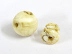 1 Guru Bead 3 hole shell bead for mala making connector tibetan bead shell guru beads Nepal nepalbeadshop - GB071