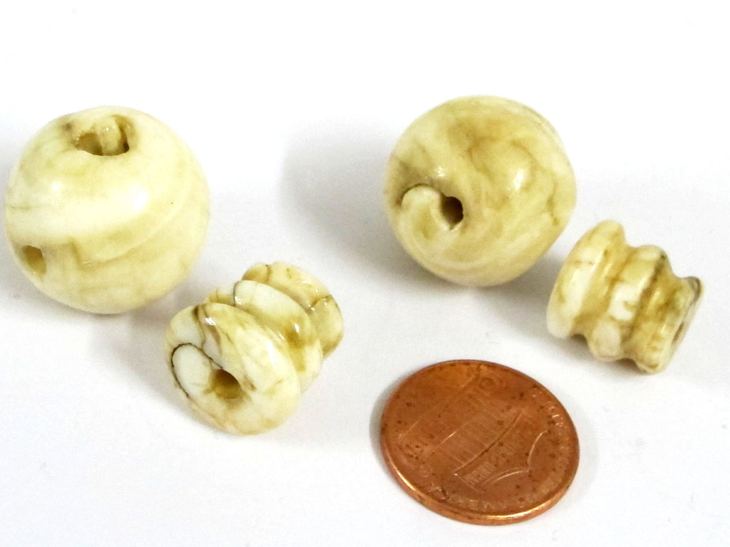 1 Guru Bead 3 hole shell bead for mala making connector tibetan bead shell guru beads Nepal nepalbeadshop - GB071