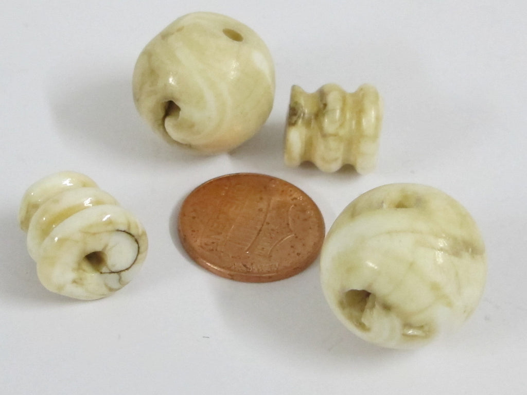 3 sets Guru Beads - shell 3 hole beads for mala making connector tibetan bead shell guru beads Nepal GB071s