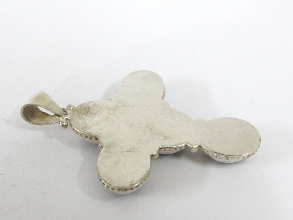 Tibetan silver Labradorite gemstone cross pendant Nepal cross pendant - PM141A