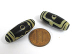 1 Bead - Tibetan agate dzi bead from Nepal - agate gemstone dzi bead - GM003K
