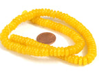 1 Full Strand - Rondelle heishi flat disc honey yellow color resin light weight beads strand 8 mm nepalbeadshop - BD665K
