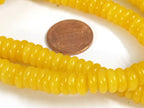 1 Full Strand - Rondelle heishi flat disc honey yellow color resin light weight beads strand 8 mm nepalbeadshop - BD665K