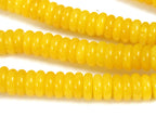 1 Full Strand - Rondelle heishi flat disc honey yellow color resin light weight beads strand 8 mm nepalbeadshop - BD665K