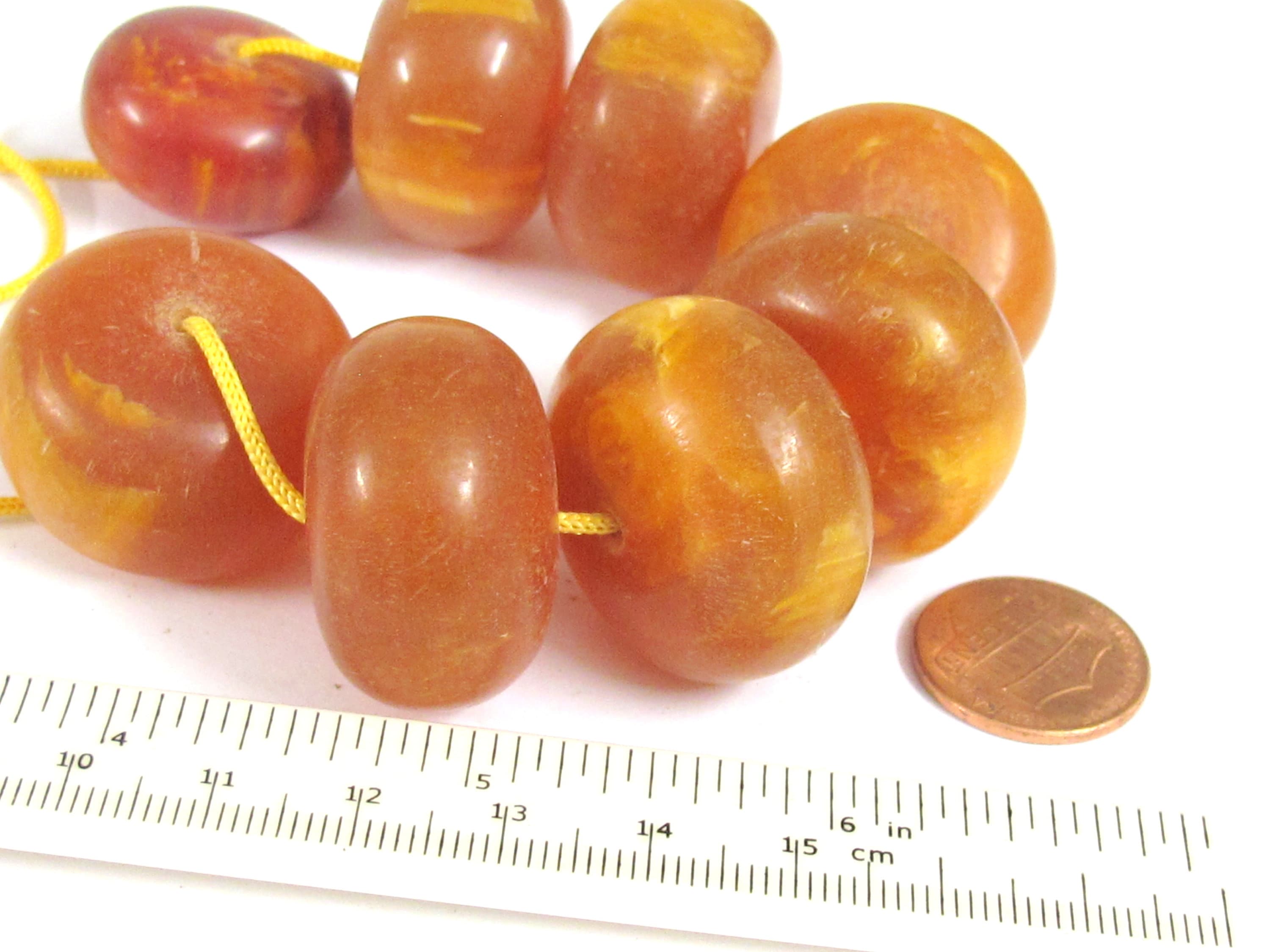 2 beads - Tibetan resin beads Large wide disc shape light weight Tibetan resin beads 27 -29 mm wide - BD664M