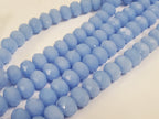 20 beads - 12 mm size Faceted rondelle blue color AB shiny crystal glass beads - AB075