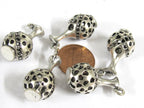 2 pcs - Beautiful silver color lucky bottle shape design charm beads - BD911K