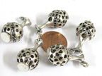 2 pcs - Beautiful silver color lucky bottle shape design charm beads - BD911K