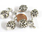 2 pcs - Beautiful silver color lucky bottle shape design charm beads - BD911K