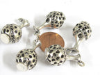 2 pcs - Beautiful silver color lucky bottle shape design charm beads - BD911K
