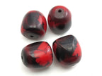 2 Beads - Red horn beads from Nepal - BD137