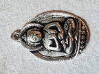 Gorgeous large size Oval shape Tibetan Buddha pendant antiqued silver finish Nepal - CP061