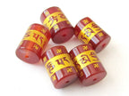Etched Agate Tibetan Om mantra bead - 1 bead - BD147