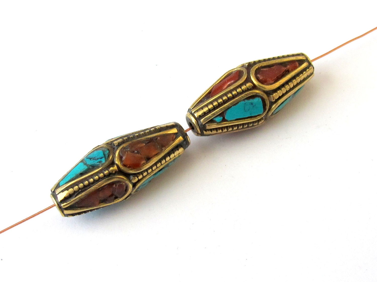 Beautiful Nepalese Beads - 2 beads-BD028