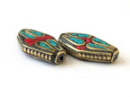 Kite shape brass beads from Nepal -1 bead-BD040