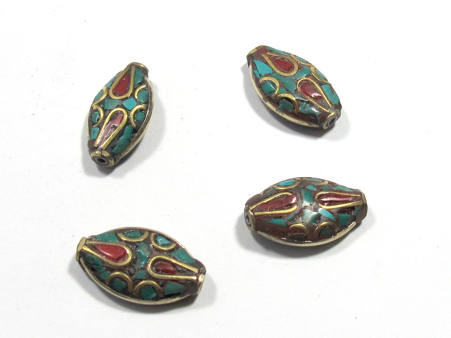 Focal Brass bead from nepal - 1 bead-BD042