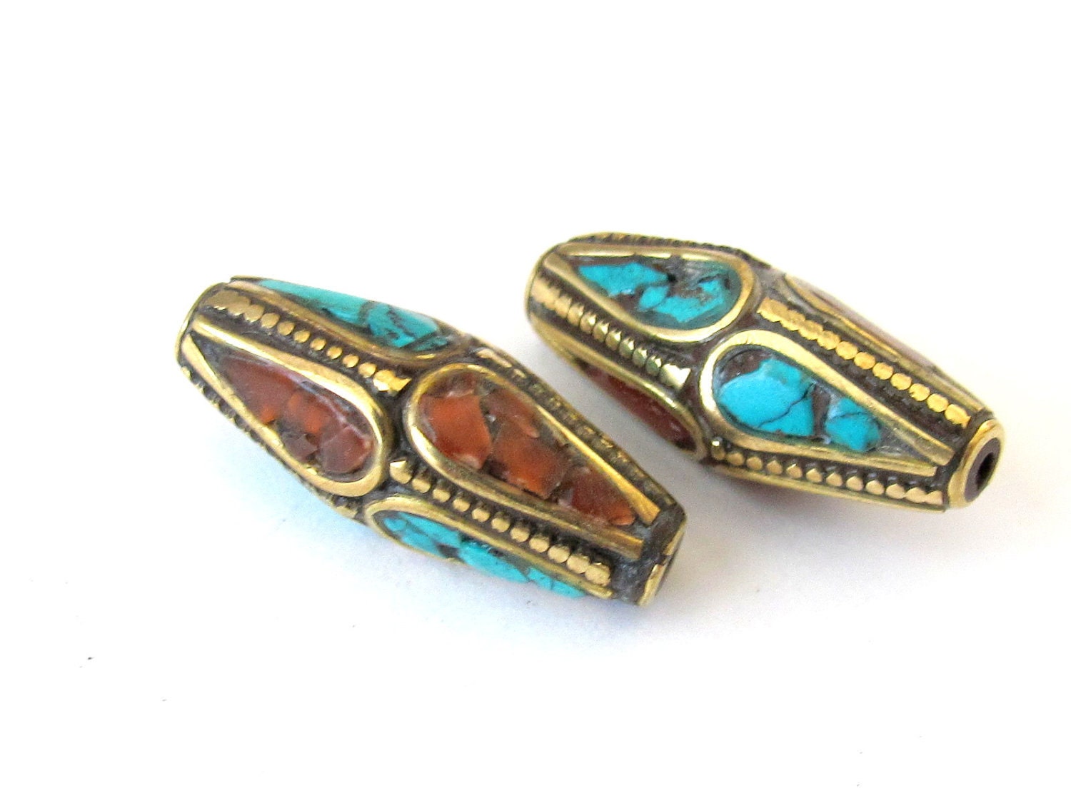 Beautiful Nepalese Beads - 2 beads-BD028