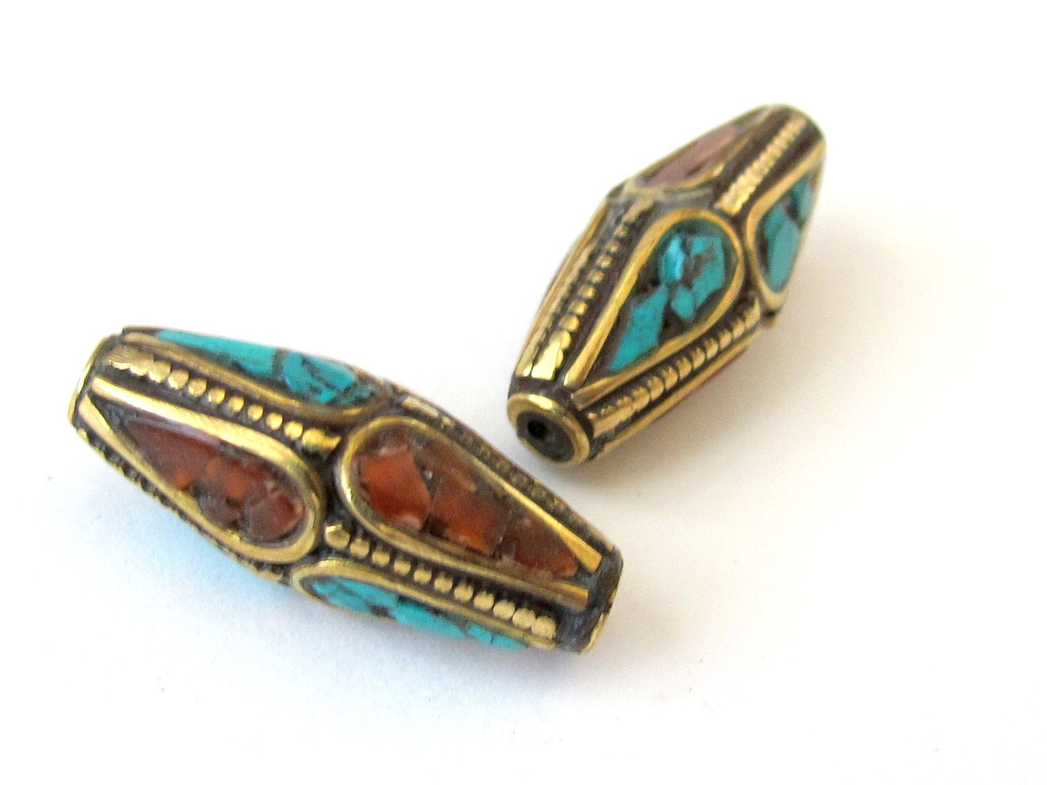 Beautiful Nepalese Beads - 2 beads-BD028