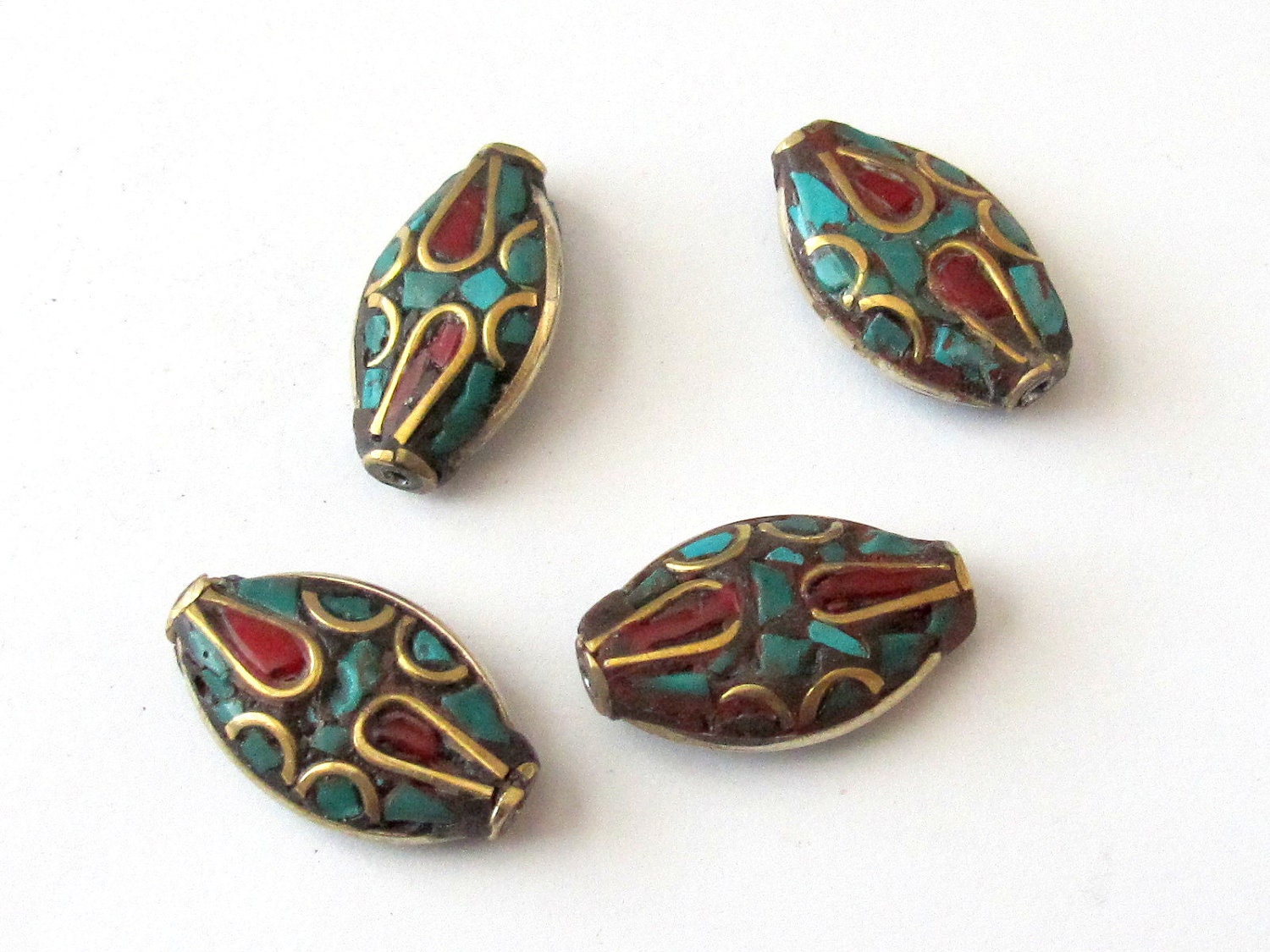 Focal Brass bead from nepal - 1 bead-BD042