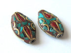 Focal Brass bead from nepal - 1 bead-BD042