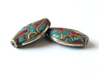 Focal Brass bead from nepal - 1 bead-BD042