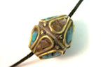 Thick focal nepal brass bead - BD038 - 1 bead
