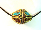 Thick focal nepal brass bead - BD038 - 1 bead