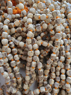 108 Tulsi Beads strand - Natural Tulsi wood mala beads light weight from Nepal- 1 strand knotted -mala making supplies nepalbeadshop -ML048K