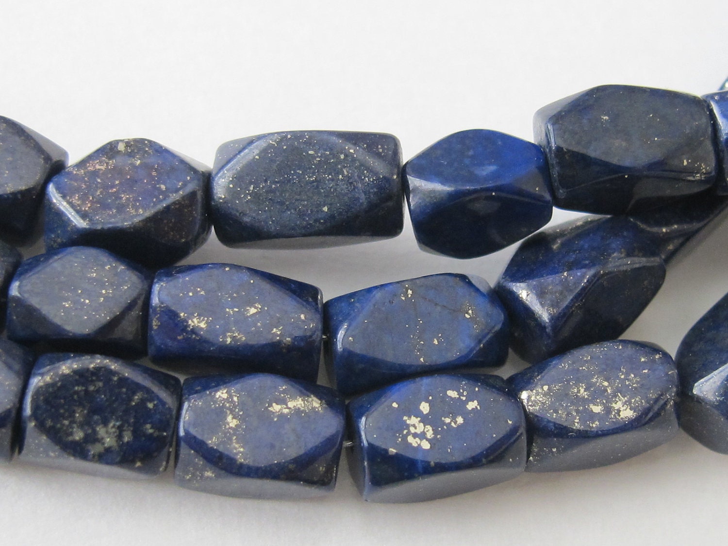 6 Beads- Ethnic Nepal Lapis Lazuli facet cut good quality gemstone beads - 6 beads - BD165