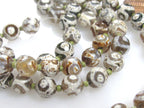 5 Beads- Tibetan gemstone beads Tibetan agate beads rustic brown grey greenish color 8 mm - GM223E