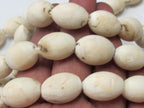 2 BEADS - Thick Ethnic naga conch shell beads from Nepal - CH058