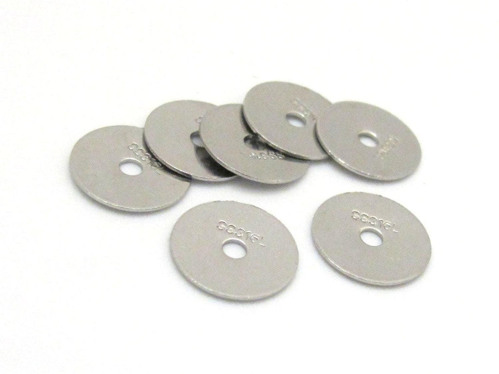 10 Beads - 316L stamped Stainless steel donut disc beads - BD645