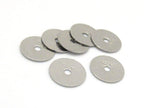 10 Beads - 316L stamped Stainless steel donut disc beads - BD645